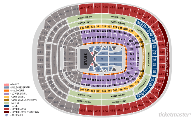 Washington Redskins Seating Chart