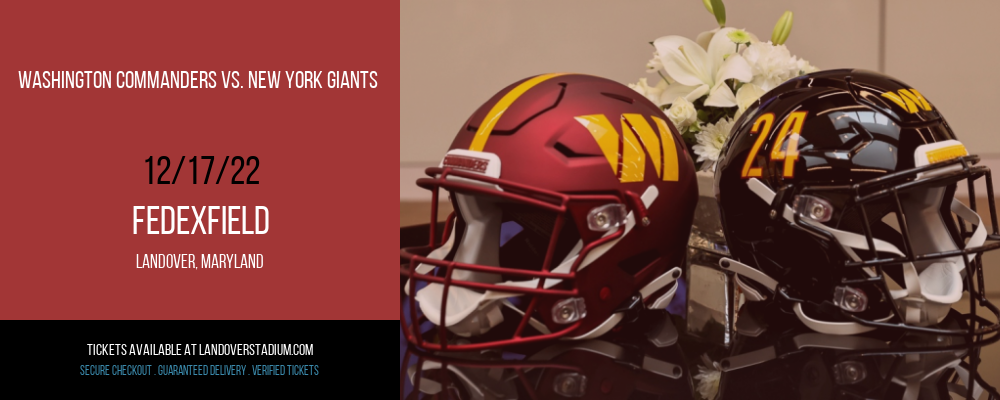 Washington Commanders vs. New York Giants (Date: TBD) at FedEx Field tickets Washington Commanders vs. New York Giants (Date: TBD) at FedEx Field
